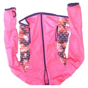 Pink colorful zip up